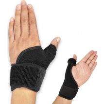 LBB - Fingerschiene - Für Daumen - Unsere Größe - Schwarz - Gehärtete Schiene - Stahlrahmen - Fingerschiene - Daumenschiene - Daumenschiene rechts - Schiene