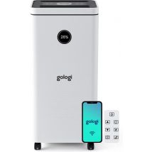 Gologi Luftentfeuchter mit App - Entfeuchtet bis zu 20L pro Tag - Waschtrocken-Funktion - Für Innenräume - Geeignet für Keller, Schlafzimmer, Bad und Wohnzimmer - Luftentfeuchter - Feuchtigkeitsfresser gegen Schimmel - Weiß
