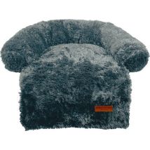 By Cee Cee Original Hundedecke - Größe M (90x90 cm) - Dunkelgrau | Flauschiges Hundekörbchen & Möbelschutz in einem