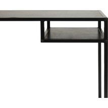 Lifa Living - Industrie-Schreibtisch - Schwarz - Metall - MDF - mit Sockel - Schlichtes Design - 100 x 36 x 76 cm