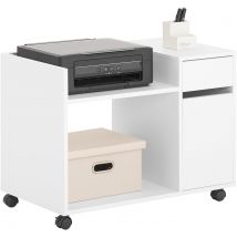 SoBuy Schreibtischschrank - ASK02-W - MDF & Spanplatten - Max. 50kg. - 72x40x54cm - Weiß