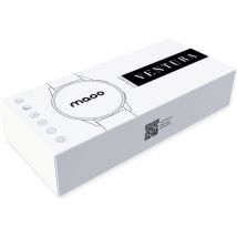 Maoo Ventura AMOLED Smartwatch Damen - Edelstahl und 3x Silikonband - Schrittzähler - Herzfrequenzmesser - Schlafüberwachung - Multisport - Geeignet für Android und iOS - Schwarz