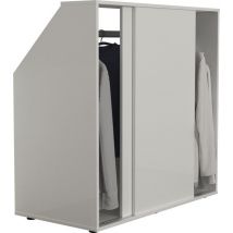 Kleiderschrank schräge Wand Dachgeschoss Schlafzimmer Schiebetüren - Kleiderstange - Lagerschrank geeignet für schräge Wände