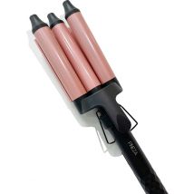 Fineza Waffelzange 25mm - Keramischer Lockenstab mit 10 Temperatureinstellungen - RosÃ©gold