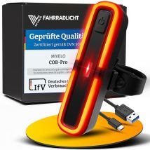 Fahrrad Rücklicht mit Bremslicht – StVZO geprüft – USB-C Akku – IPX5 Wasserdicht – Für Rennrad, MTB & Gravelbike