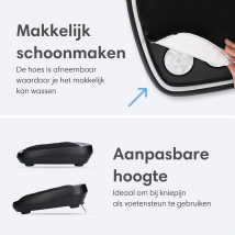 Shiatsu-Fußmassagegerät - 3 Geschwindigkeitsstufen - Wärmefunktion - abnehmbarer Bezug - Schwarz