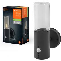 LEDVANCE ENDURA CLASSIC FIGO CYL W SEN Außenlaterne, Wandleuchte, dunkelgrau, Edelstahl, schnelle und einfache Montage, IP44, Bewegungsmelder, Tageslichtsensor, flexibler Einsatz im Außenbereich