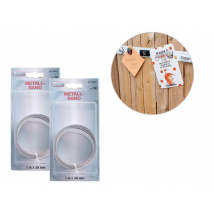 Connex Selbstklebendes Metallklebeband 2 Stück - 1 Meter x 35 Millimeter - Stark und haltbar Silber