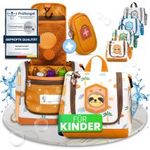 REISERACKER Kosmetiktasche für Kinder - orange - 9 x 21 x 18 cm