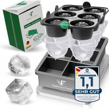 Neighbour’s Friend® XXL Eiswürfelform & Eiskugelform – Spülmaschinengeeignet -6 Eiswürfel & 6 Eiskugeln – Platinsilikon