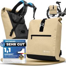 RADGEIST Fahrradtasche für Gepäckträger - Für Frauen & Männer - 20L - Beige