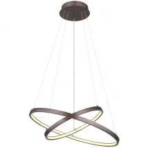 Globo Ralph Pendelleuchte 42W LED - Braun/Weiß - 2 Lichter - 120 cm