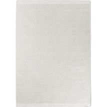 LIFA LIVING Teppich - Vintage - Wolle - Weiß - 140 x 200 cm