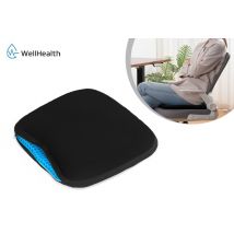 Wellhealth bequemes Gelkissen - passend für jeden Stuhl - Schwarz