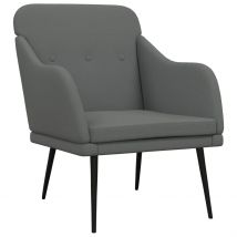 VidaXL Sessel - Polyester - 63 x 76 x 80 cm - Dunkelgrau
