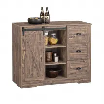 SoBuy Küchenschrank - KNL08-N - MDF & BP Platten - Max. 110kg - 110x50x90cm - Braun