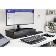 Kensington UVStand™ Monitorständer mit UVC-Sterilisationsfach/Aufbewahrungsschublade - Schwarz