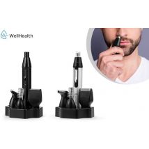 Wellhealth - 4-in-1-Nasen- und Ohrhaartrimmer - Grau