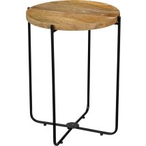 Mica Decorations Armando Beistelltisch - H45 x Ø36 cm - FSC 100% Mango Holz - Braun