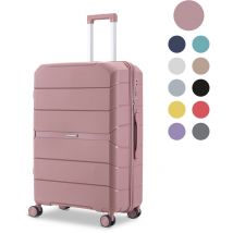 SC Urban Adventurer Reisekoffer Medium - 24 Zoll (79L) - 66x44x27cm - Zahlenschloss - 360° Spinner-Räder - Leichter Trolley - Pink