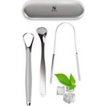 Nuvance - Professioneller Zungenschaber - 3 in 1 Set - für die Mundpflege - Zungenreiniger - Zungenschaber - Zungenschaber - Edelstahl