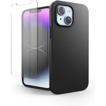 Podec Phone Case iPhone 14 6.1 Zoll Schwarz mit Displayschutzfolie - Schlank und schützend
