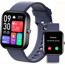 MAOO Smartwatch Damen und Herren - Valentinsgeschenk - Android und IOS - Volle Klingelfunktion - Schrittzähler - Herzfrequenzmesser - Blutdruckmesser - Multisport - GT Serie - Blau