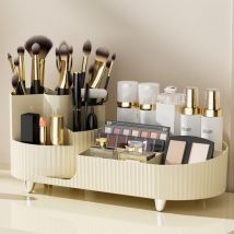 YONO Make Up Organizer XL - Organizer Hautpflege - Parfüm - Halter - drehbar - stehend - elfenbeinfarben