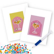 Rubye® Mini Diamantbilder - 2 Stück - Erwachsene - Diamantbilder Kinder - Set - Cocktails - 15x20cm