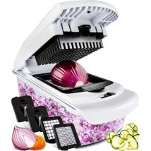 Stosh Mandoline - Gemüseschneider - Zwiebelschneider - Spiralschneider - 4 Stück - Weiß - BPA frei