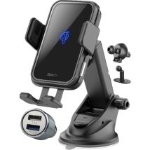 iSetchi Telefoonhouder - Qi Draadloze Oplader - 15 Watt Snellader - Ventilatierooster