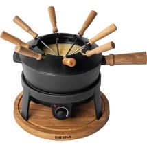 Boska Elektrisches Fondue-Set Pro - Für jede Art von Fondue - 8 Personen - Stilvolles Gusseisen - Extra langes Kabel