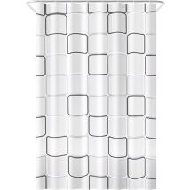Loti Living Duschvorhang Anti-Schimmel - Würfel Design - Inklusive Ringe - Wasserdicht - Polyester - Duschvorhang 120x200 cm