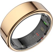 Focus® - S1 Smart Ring - Größe 13 - Herzfrequenzmesser - Schlafüberwachung - IP68 Wasserdicht - Inklusive Ladeetui - Edelstahl - Gold