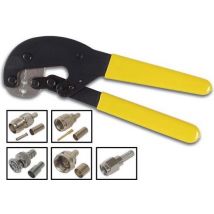 Toolland Vielseitige Crimpzange für F- und BNC-Stecker, das perfekte Werkzeug für präzise Verbindungen