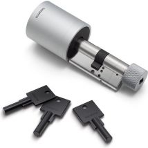 Netatmo Elektrisches Türschloss - Smartes Türschloss - 3 Schlüssel - Smart Keys - NFC Schlüssel - Share Access - Apple Homekit - Silber