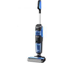 Ecowel Nass-Trocken-Sauger - Saugen und wischen gleichzeitig - 20 Minuten Betriebszeit - 8 kPA Saugleistung - Basisstation mit Selbstreinigung - Kantenreinigung - 160° Neigung - Schwarz/blau