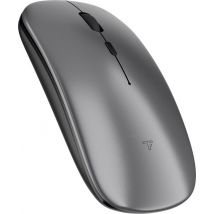 Trendfield Wireless Mouse - Wiederaufladbare Computermaus - Bluetooth - Ergonomische Maus mit Silent Click - Geeignet für alle Laptops - Space Grey