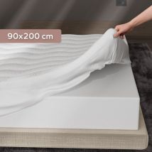 CozySense® Topper 90x200 - Top-Matratze - Top-Bezug Matratze - 3 Komfortschichten - Atmungsaktiver Egg Box Gel-infundierter Memory Foam - 3 cm - 360° Haltelastik