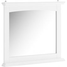 SoBuy Spiegel, Bad, weiß, 60 x 6 x 53,5 cm, aus MDF E1 und Glas, BZR212-W