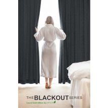 Larson - Luxury Hotel Series Verdunkelungsvorhang - Fischgrätenmuster - Haken - Dunkelgrau - 150 x 250 cm - Verdunkelung & Konfektion