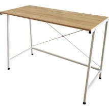 Schreibtisch Sturdy - Laptop-Tisch - Industrie - weißes Metall hellbraun