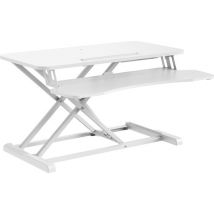 VDD Gaming Ergonomischer Schreibtischaufsatz - Höhenverstellbar 11–50 cm - Tischplatte: 80 x 40 cm - Weiß