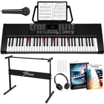 Finesse Keyboard Piano - Beleuchtung - Ständer & Zubehör - 61 Tasten - Digital Piano - Electric Piano - Kind