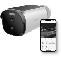 FlinQ Smart Security Camera Sentinel - USB & Solar aufladbar - Outdoor-Kamera mit Solarpanel - Outdoor-Sicherheitskamera - 2K HD - Nachtsicht