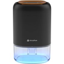 AtmosPure® Luftentfeuchter AirDry Compact - Entfeuchtet 500 ml pro Tag - Extrem leise - RGB LED - Luftreiniger für Wohnzimmer, Schlafzimmer & Bad