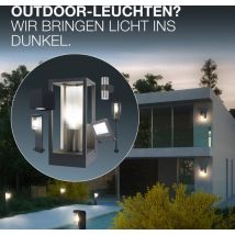 LEDVANCE ENDURA STYLE SOLAR WALL Außenleuchte, 0,5W, 50lm, Wandleuchte, dunkelgrau, indirekt beleuchtet, Akku, Schutzart IP44, Farbtemperatur 3.000K, Lichtfarbe warmweiß, Wandleuchte