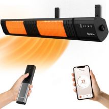Flowsense Heater - Terrassenheizungen 3000W - Elektrische Pendelheizung - Infrarotheizung - Für 35m2 Flächen - Innen & Außen - Inkl.