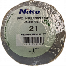 Stokvis PVC Isolierband - 19 mm x 20 m - 0,19 mm - Elektrisches Isolierband - Grau