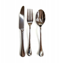 Rosenthal Besteckset 3-teilig - Messer 22 cm, Gabel 20 cm, Löffel 20 cm - Edelstahl - Silbergrau